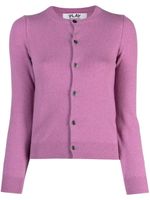 Comme Des Garçons Play cardigan en laine à patch cœur - Violet - thumbnail