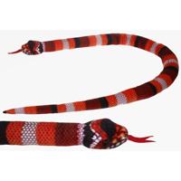 Cornelissen Pluche Koraal slang knuffeldier - rood - 150 cm - met kraalogen Cornelissen Pluche Koraal slang knuffeldier - rood - 150 cm - met kraalogen