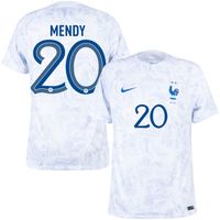 Frankrijk Shirt Uit 2022-2023 + Mendy 20 - thumbnail
