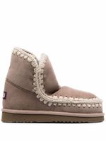 Mou bottines en peau de mouton retournée - Gris