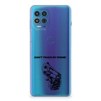 Motorola Moto G100 Silicone-hoesje Gun Don't Touch My Phone