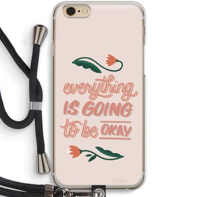 Optimistic flower girl: iPhone 6 / 6S Transparant Hoesje met koord