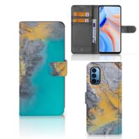 OPPO Reno 4 Pro 5G | Bookcase | Marble Blue Gold