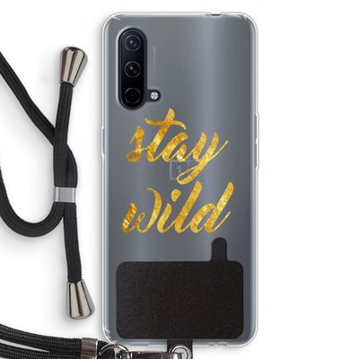 Stay wild: OnePlus Nord CE 5G Transparant Hoesje met koord