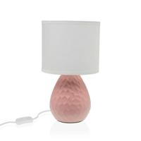 Bureaulamp Versa Roze Wit Keramisch 40 W 15,5 x 27,5 cm