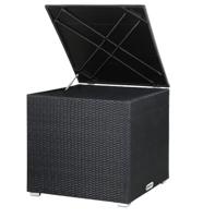 Polyrotan kussenbox Zwart 318L