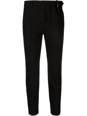Brunello Cucinelli pantalon slim à ornements métalliques - Noir