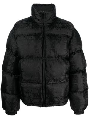 Moschino veste matelassée à motif monogrammé - Noir