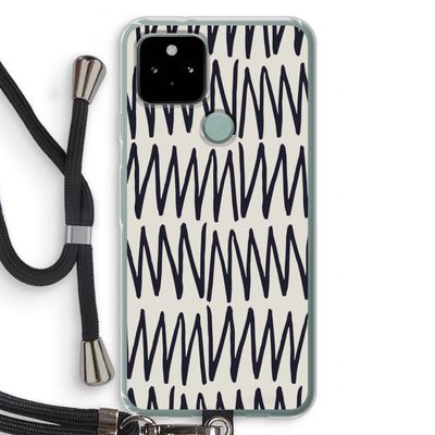Marrakech Zigzag: Pixel 5 Transparant Hoesje met koord