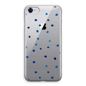 Blauwe stippen: iPhone 8 Transparant Hoesje