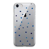 Blauwe stippen: iPhone 8 Transparant Hoesje