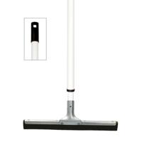 Vloertrekker / watertrekker - metaal en rubber - B34 cm - uitschuifbare steel kunststof wit
