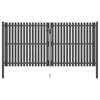 Tuinhekpoort staal 400x175 cm antraciet
