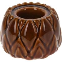Home & Styling Artisjok theelichthouder 8cm bruin