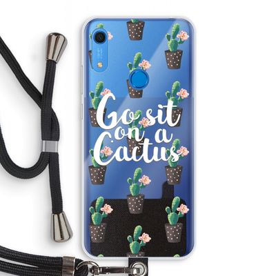 Cactus quote: Huawei Y6s Transparant Hoesje met koord