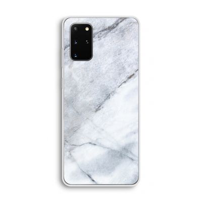Witte marmer: Samsung Galaxy S20 Plus Transparant Hoesje