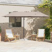 Tuin Cantilever Parasol met slot Taupe 372 x 198 x 253 cm