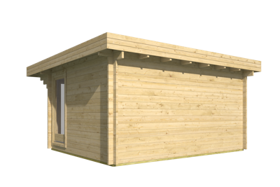 Blokhut - Tuinhuis Lory | 44 mm | vuren grijs geïmpregneerd