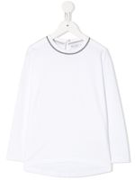 Brunello Cucinelli Kids t-shirt à manches longues - Blanc - thumbnail