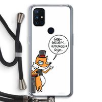 Geen Gezeik: OnePlus Nord N10 5G Transparant Hoesje met koord