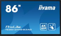 iiyama TE8612MIS-B3AG beeldkrant Kiosk-ontwerp 2,18 m (86") LCD Wifi 400 cd/m² 4K Ultra HD Zwart Touchscreen Type processor Android 11 24/7