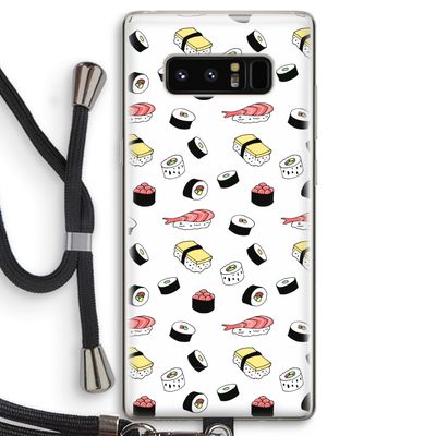 Sushi time: Samsung Galaxy Note 8 Transparant Hoesje met koord