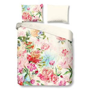 Snoozing Flowers Flanel Dekbedovertrek - Lits-jumeaux (240x200/220 Cm + 2 Slopen) - Flanel - Multi