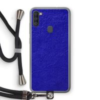 Majorelle Blue: Samsung Galaxy A11 Transparant Hoesje met koord