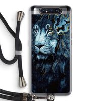 Darkness Lion: Samsung Galaxy A80 Transparant Hoesje met koord