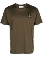 Stone Island t-shirt en coton à patch Compass - Vert - thumbnail