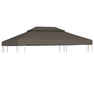 VidaXL Prieeldak 2-laags 4x3m 310 g/m² taupe
