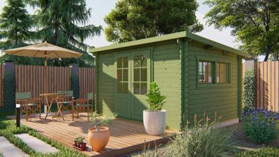 Blokhut - Tuinhuis Loya | 28 mm | vuren honinggeel geïmpregneerd