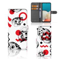 Telefoonhoesje met Naam Samsung Galaxy A73 5G Skull Red Telefoonhoesje met Naam Samsung Galaxy A73 5G Skull Red