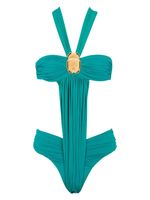 Balmain maillot de bain drapé - Vert - thumbnail