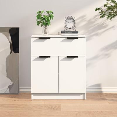 Dressoir 60x30x70 cm bewerkt hout wit