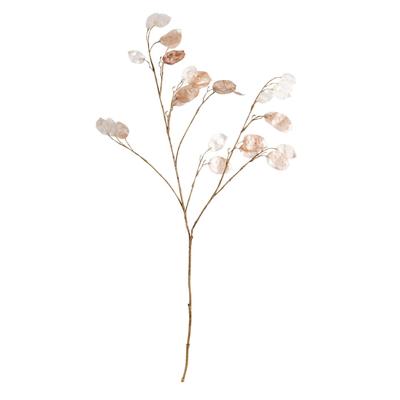 Leen Bakker - Kunstbloem Lunaria Spray Old - Oud - 92 Cm - Polyethyleen - Roze