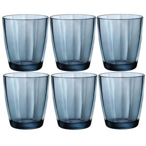 Bormioli Rocco Tumbler Drinkglazen - 12x stuks - blauw - 300 ml