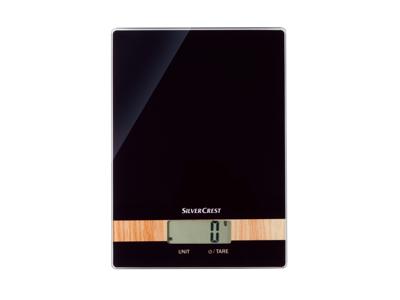 SILVERCREST KITCHEN TOOLS Keukenweegschaal (zwart/hout)
