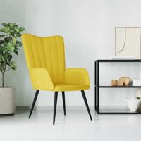 Relaxstoel fluweel mosterdgeel Relaxstoel fluweel mosterdgeel