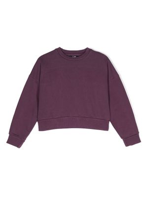 Dkny Kids sweat en coton à logo imprimé - Violet