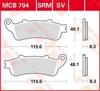 TRW Remblokken, en remschoenen voor de moto, MCB704 Allround organisch