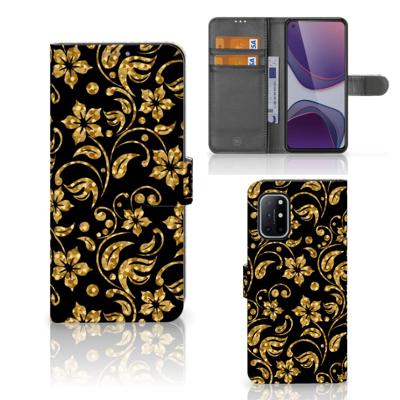 OnePlus 8T Hoesje Gouden Bloemen OnePlus 8T Hoesje Gouden Bloemen