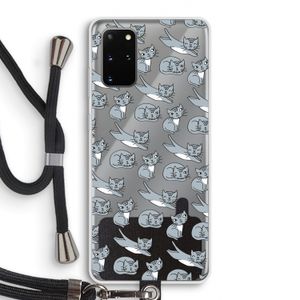 Poezen: Samsung Galaxy S20 Plus Transparant Hoesje met koord