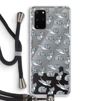 Poezen: Samsung Galaxy S20 Plus Transparant Hoesje met koord Poezen: Samsung Galaxy S20 Plus Transparant Hoesje met koord