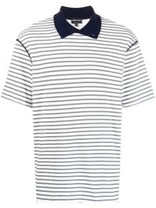 Giorgio Armani polo rayé à manches courtes - Blanc