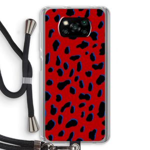 Red Leopard: Xiaomi Poco X3 NFC Transparant Hoesje met koord