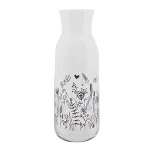 Clayre & Eef Karaf 1000 ml Glas Bloemen Waterkan