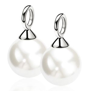Zinzi ZICH305W Oorringbedels Parel zilver wit 12 mm (zonder oorringen)