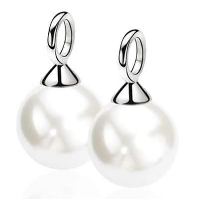 Zinzi ZICH305W Oorringbedels Parel zilver wit 12 mm (zonder oorringen)