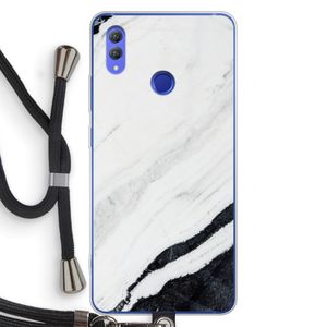 Elegante marmer: Honor Note 10 Transparant Hoesje met koord